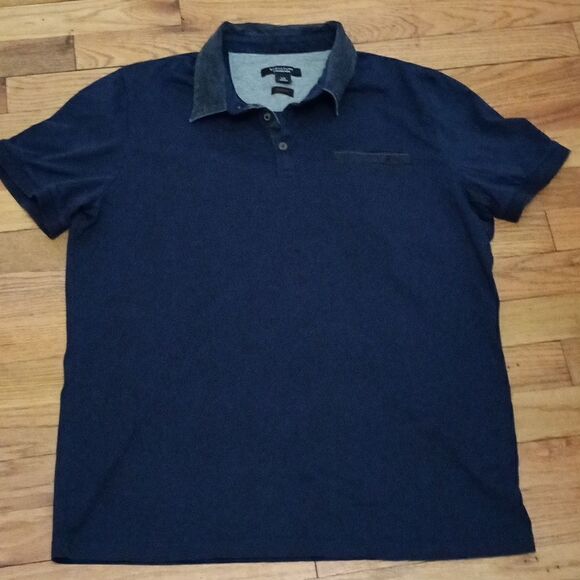 Structure Collection Mens Blue Polo Shirt sz L - Picture 1 of 5